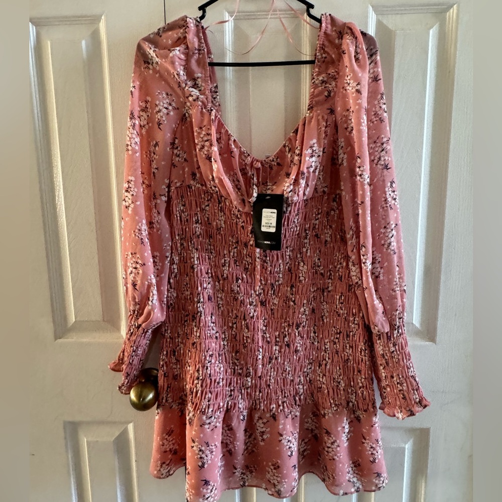 Floral Pink Smock Fashion Nova dress